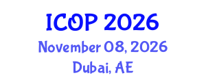 International Conference on Optics and Photonics (ICOP) November 08, 2026 - Dubai, United Arab Emirates International Conference on Optics and Photonics (ICOP) November 08, 2026 - Dubai, United Arab Emirates