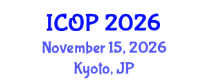 International Conference on Optics and Photonics (ICOP) November 15, 2026 - Kyoto, Japan