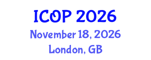 International Conference on Optics and Photonics (ICOP) November 18, 2026 - London, United Kingdom