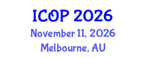 International Conference on Optics and Photonics (ICOP) November 11, 2026 - Melbourne, Australia International Conference on Optics and Photonics (ICOP) November 11, 2026 - Melbourne, Australia