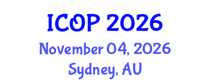 International Conference on Optics and Photonics (ICOP) November 04, 2026 - Sydney, Australia International Conference on Optics and Photonics (ICOP) November 04, 2026 - Sydney, Australia
