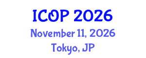 International Conference on Optics and Photonics (ICOP) November 11, 2026 - Tokyo, Japan