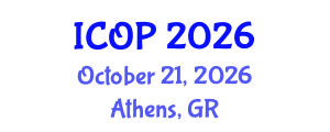 International Conference on Optics and Photonics (ICOP) October 21, 2026 - Athens, Greece