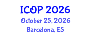 International Conference on Optics and Photonics (ICOP) October 25, 2026 - Barcelona, Spain International Conference on Optics and Photonics (ICOP) October 25, 2026 - Barcelona, Spain