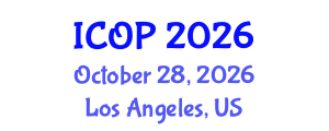 International Conference on Optics and Photonics (ICOP) October 28, 2026 - Los Angeles, United States