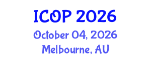 International Conference on Optics and Photonics (ICOP) October 04, 2026 - Melbourne, Australia International Conference on Optics and Photonics (ICOP) October 04, 2026 - Melbourne, Australia