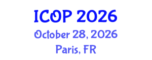 International Conference on Optics and Photonics (ICOP) October 28, 2026 - Paris, France International Conference on Optics and Photonics (ICOP) October 28, 2026 - Paris, France