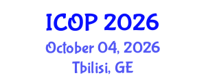 International Conference on Optics and Photonics (ICOP) October 04, 2026 - Tbilisi, Georgia International Conference on Optics and Photonics (ICOP) October 04, 2026 - Tbilisi, Georgia