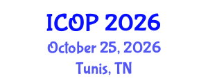 International Conference on Optics and Photonics (ICOP) October 25, 2026 - Tunis, Tunisia