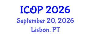 International Conference on Optics and Photonics (ICOP) September 20, 2026 - Lisbon, Portugal International Conference on Optics and Photonics (ICOP) September 20, 2026 - Lisbon, Portugal