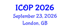 International Conference on Optics and Photonics (ICOP) September 23, 2026 - London, United Kingdom International Conference on Optics and Photonics (ICOP) September 23, 2026 - London, United Kingdom