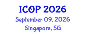 International Conference on Optics and Photonics (ICOP) September 09, 2026 - Singapore, Singapore International Conference on Optics and Photonics (ICOP) September 09, 2026 - Singapore, Singapore