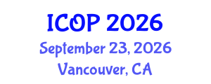 International Conference on Optics and Photonics (ICOP) September 23, 2026 - Vancouver, Canada International Conference on Optics and Photonics (ICOP) September 23, 2026 - Vancouver, Canada