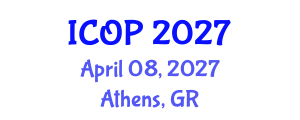 International Conference on Optics and Photonics (ICOP) April 08, 2027 - Athens, Greece International Conference on Optics and Photonics (ICOP) April 08, 2027 - Athens, Greece