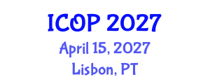International Conference on Optics and Photonics (ICOP) April 15, 2027 - Lisbon, Portugal International Conference on Optics and Photonics (ICOP) April 15, 2027 - Lisbon, Portugal