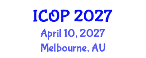 International Conference on Optics and Photonics (ICOP) April 10, 2027 - Melbourne, Australia International Conference on Optics and Photonics (ICOP) April 10, 2027 - Melbourne, Australia