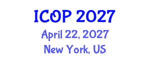 International Conference on Optics and Photonics (ICOP) April 22, 2027 - New York, United States International Conference on Optics and Photonics (ICOP) April 22, 2027 - New York, United States