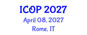 International Conference on Optics and Photonics (ICOP) April 08, 2027 - Rome, Italy International Conference on Optics and Photonics (ICOP) April 08, 2027 - Rome, Italy