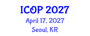 International Conference on Optics and Photonics (ICOP) April 17, 2027 - Seoul, Republic of Korea International Conference on Optics and Photonics (ICOP) April 17, 2027 - Seoul, Republic of Korea