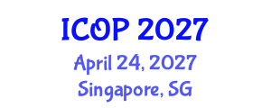 International Conference on Optics and Photonics (ICOP) April 24, 2027 - Singapore, Singapore International Conference on Optics and Photonics (ICOP) April 24, 2027 - Singapore, Singapore