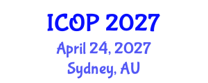 International Conference on Optics and Photonics (ICOP) April 24, 2027 - Sydney, Australia International Conference on Optics and Photonics (ICOP) April 24, 2027 - Sydney, Australia