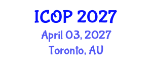 International Conference on Optics and Photonics (ICOP) April 03, 2027 - Toronto, Australia International Conference on Optics and Photonics (ICOP) April 03, 2027 - Toronto, Australia