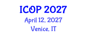 International Conference on Optics and Photonics (ICOP) April 12, 2027 - Venice, Italy International Conference on Optics and Photonics (ICOP) April 12, 2027 - Venice, Italy