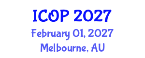 International Conference on Optics and Photonics (ICOP) February 01, 2027 - Melbourne, Australia International Conference on Optics and Photonics (ICOP) February 01, 2027 - Melbourne, Australia