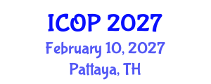 International Conference on Optics and Photonics (ICOP) February 10, 2027 - Pattaya, Thailand International Conference on Optics and Photonics (ICOP) February 10, 2027 - Pattaya, Thailand