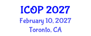 International Conference on Optics and Photonics (ICOP) February 10, 2027 - Toronto, Canada International Conference on Optics and Photonics (ICOP) February 10, 2027 - Toronto, Canada