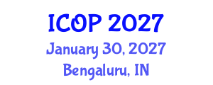 International Conference on Optics and Photonics (ICOP) January 30, 2027 - Bengaluru, India International Conference on Optics and Photonics (ICOP) January 30, 2027 - Bengaluru, India