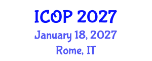 International Conference on Optics and Photonics (ICOP) January 18, 2027 - Rome, Italy International Conference on Optics and Photonics (ICOP) January 18, 2027 - Rome, Italy
