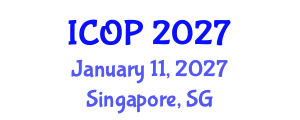 International Conference on Optics and Photonics (ICOP) January 11, 2027 - Singapore, Singapore International Conference on Optics and Photonics (ICOP) January 11, 2027 - Singapore, Singapore