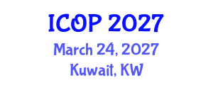 International Conference on Optics and Photonics (ICOP) March 24, 2027 - Kuwait, Kuwait International Conference on Optics and Photonics (ICOP) March 24, 2027 - Kuwait, Kuwait