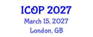 International Conference on Optics and Photonics (ICOP) March 15, 2027 - London, United Kingdom International Conference on Optics and Photonics (ICOP) March 15, 2027 - London, United Kingdom