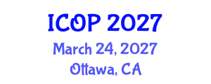 International Conference on Optics and Photonics (ICOP) March 24, 2027 - Ottawa, Canada International Conference on Optics and Photonics (ICOP) March 24, 2027 - Ottawa, Canada