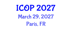 International Conference on Optics and Photonics (ICOP) March 29, 2027 - Paris, France International Conference on Optics and Photonics (ICOP) March 29, 2027 - Paris, France