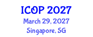 International Conference on Optics and Photonics (ICOP) March 29, 2027 - Singapore, Singapore International Conference on Optics and Photonics (ICOP) March 29, 2027 - Singapore, Singapore