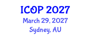 International Conference on Optics and Photonics (ICOP) March 29, 2027 - Sydney, Australia International Conference on Optics and Photonics (ICOP) March 29, 2027 - Sydney, Australia