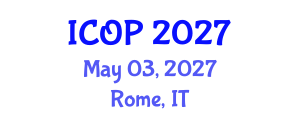 International Conference on Optics and Photonics (ICOP) May 03, 2027 - Rome, Italy International Conference on Optics and Photonics (ICOP) May 03, 2027 - Rome, Italy