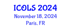 International Conference on Optics, Lasers and Spectroscopy (ICOLS) November 18, 2024 - Paris, France