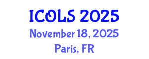 International Conference on Optics, Lasers and Spectroscopy (ICOLS) November 18, 2025 - Paris, France