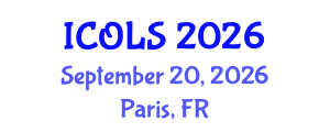 International Conference on Optics, Lasers and Spectroscopy (ICOLS) September 20, 2026 - Paris, France