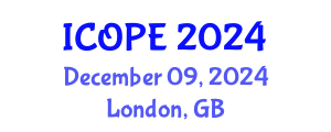 International Conference on Optics, Photonics and Electronics (ICOPE) December 09, 2024 - London, United Kingdom