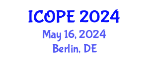International Conference on Optics, Photonics and Electronics (ICOPE) May 16, 2024 - Berlin, Germany