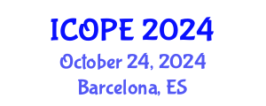 International Conference on Optics, Photonics and Electronics (ICOPE) October 24, 2024 - Barcelona, Spain