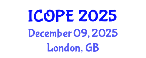 International Conference on Optics, Photonics and Electronics (ICOPE) December 09, 2025 - London, United Kingdom