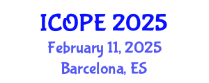 International Conference on Optics, Photonics and Electronics (ICOPE) February 11, 2025 - Barcelona, Spain