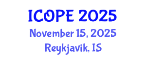International Conference on Optics, Photonics and Electronics (ICOPE) November 15, 2025 - Reykjavik, Iceland