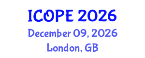 International Conference on Optics, Photonics and Electronics (ICOPE) December 09, 2026 - London, United Kingdom International Conference on Optics, Photonics and Electronics (ICOPE) December 09, 2026 - London, United Kingdom